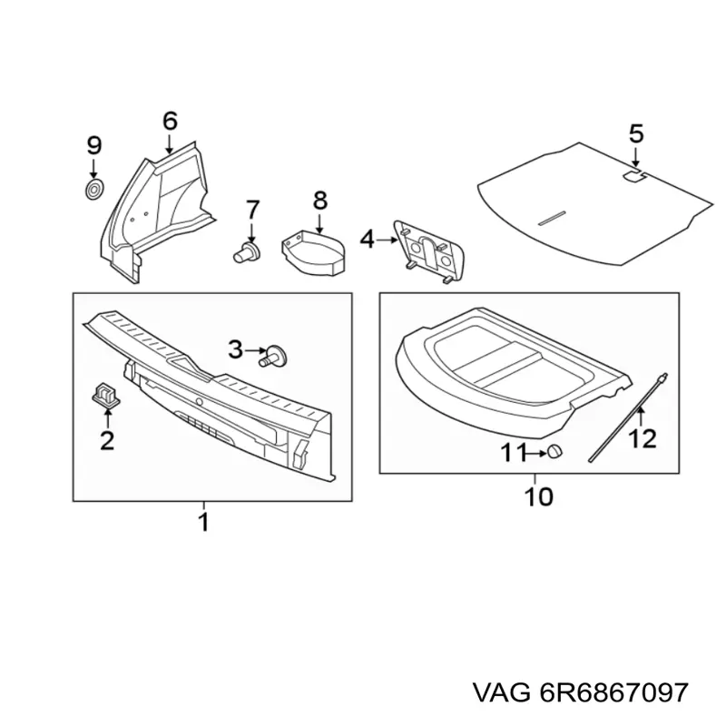  VAG 6R6867097 preço, a partir de 5,85 USD