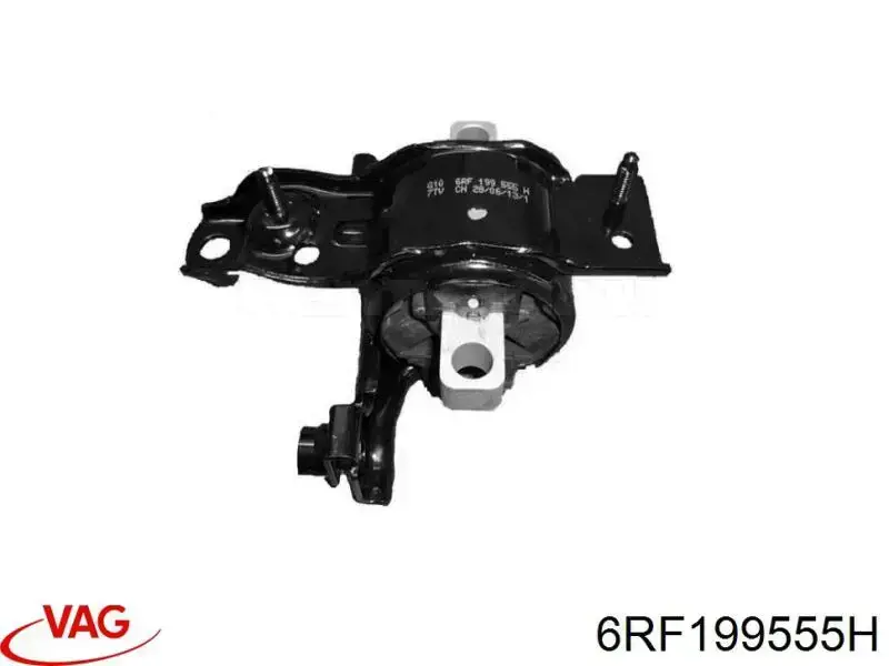 6RF199555H VAG Coxim (suporte) esquerdo traseiro de motor