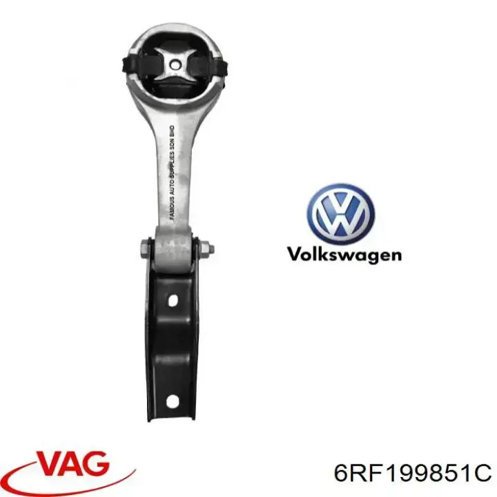 6RF199851C VAG Coxim (suporte) traseiro de motor