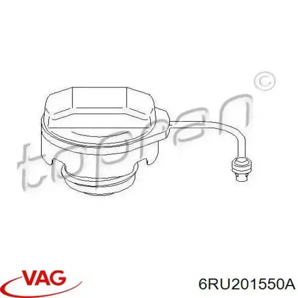 Tampa (tampão) do tanque de combustível Volkswagen Polo V RUS 602, 604, 612, 614