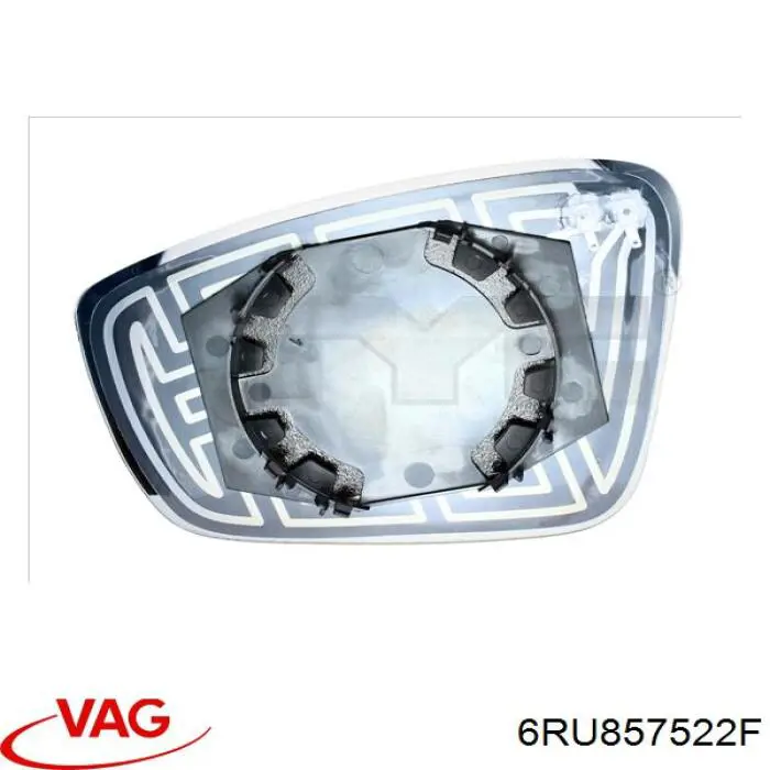 Elemento espelhado do espelho de retrovisão direito VAG 6RU857522F preço, a partir de 13,73 USD