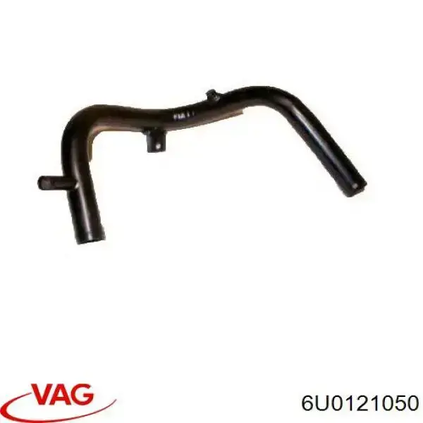 6U0121050 VAG Mangueira (cano derivado) inferior do radiador de esfriamento