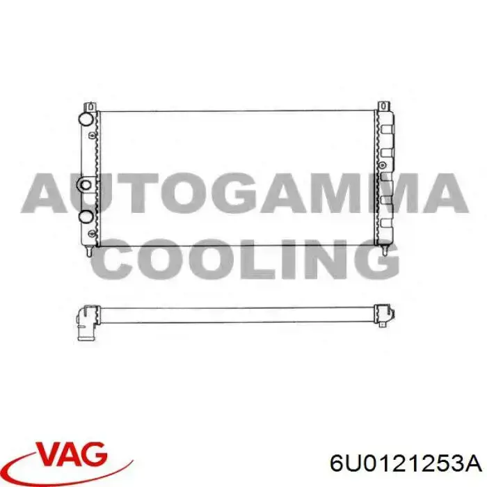 Compre 6U0121253A VAG Radiador de esfriamento de motor