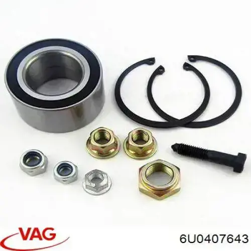 6U0407643 VAG Porca de cubo dianteiro