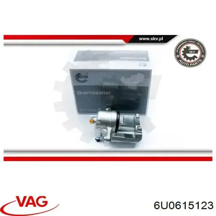 Suporte do freio dianteiro esquerdo VAG 6U0615123 preço, a partir de 65,64 USD