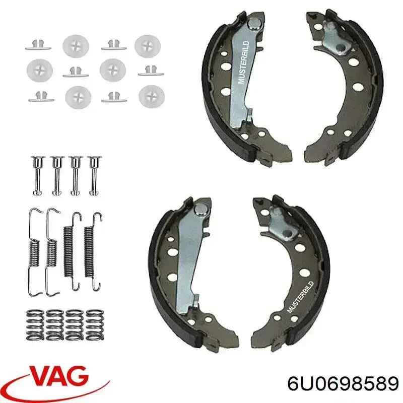 Compre 6U0698589 VAG Kit de reparação dos freios traseiros
