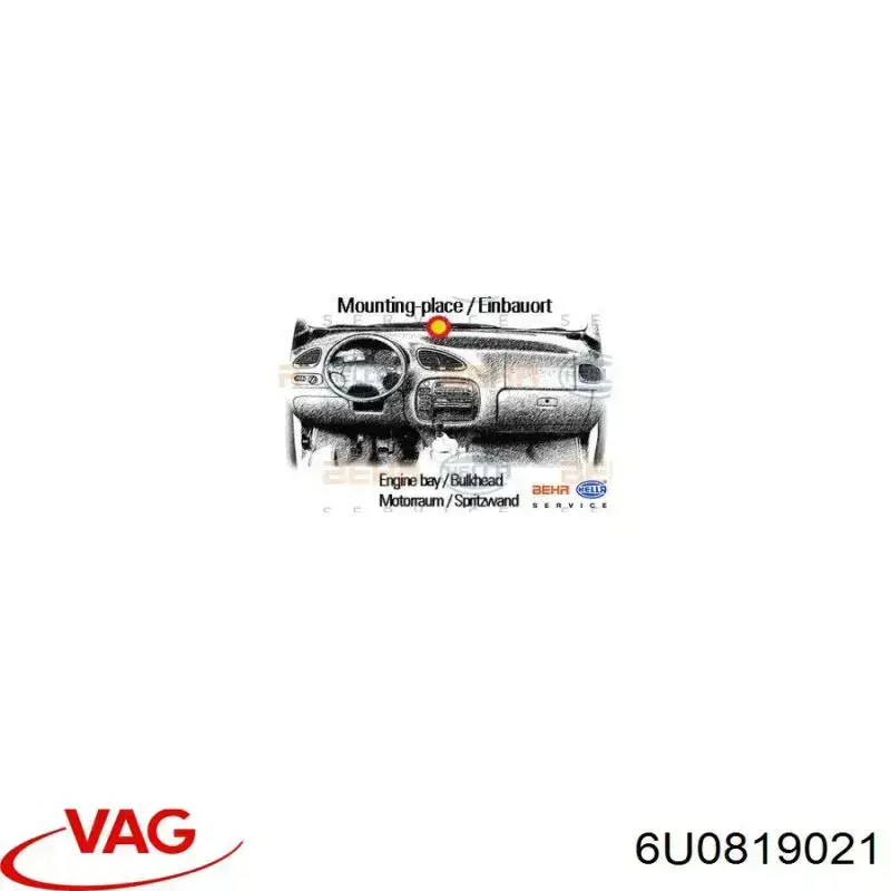 Compre 6U0819021 VAG Motor de ventilador de forno (de aquecedor de salão)