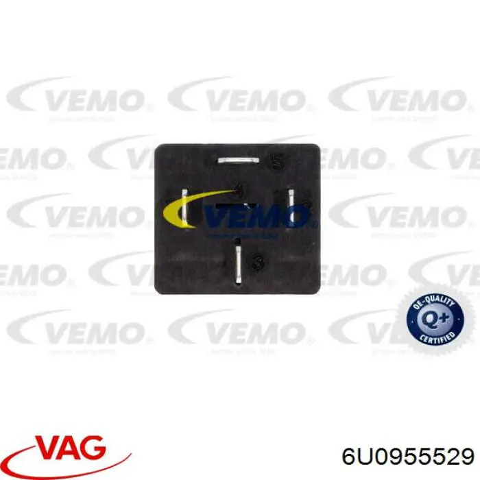 6U0955529 VAG Relê de controlo de limpador pára-brisas