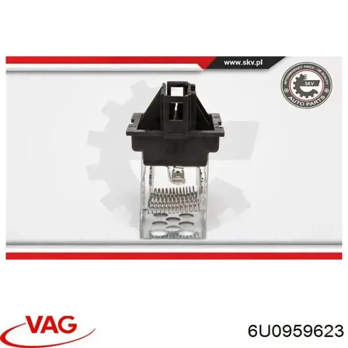 Compre 6U0959623 VAG Resistor (resistência) de ventilador de forno (de aquecedor de salão)