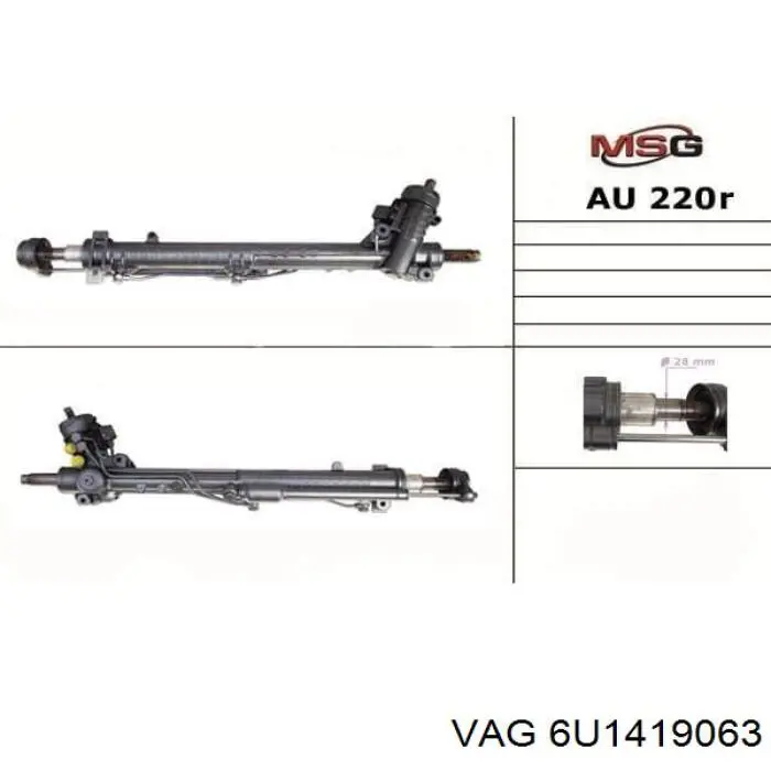 Compre 6U1419063 VAG Cremalheira da direção