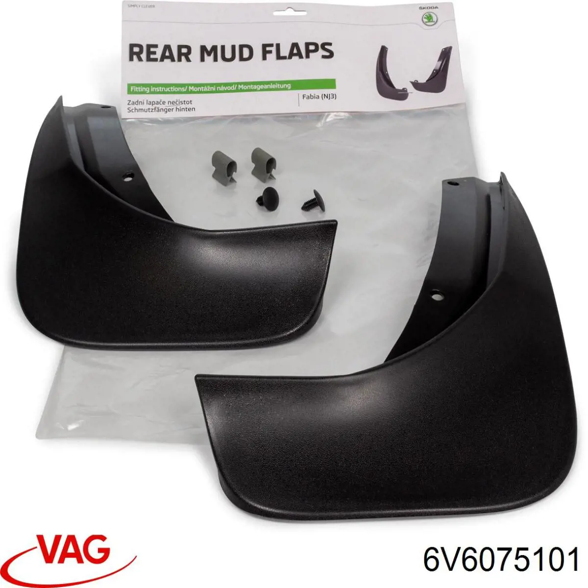 Protetores de lama traseiros, kit VAG 6V6075101 preço, a partir de 30,88 USD