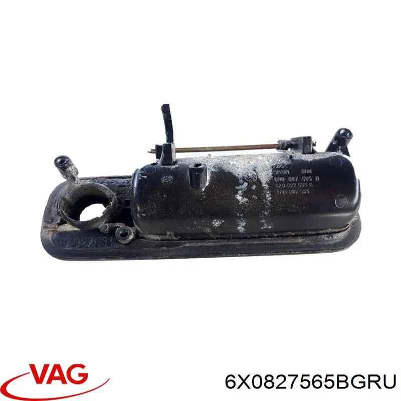 6X0827565BGRU VAG Puxador externo de tampa de porta-malas (de 3ª/5ª porta traseira)