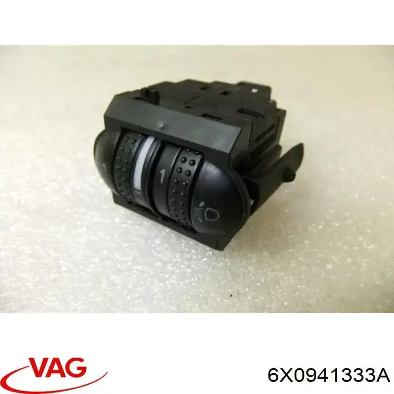 6X0941333A01C VAG Botão (regulador) de corretor das luzes