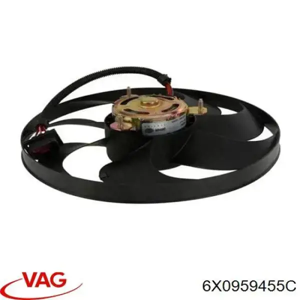 Ventilador elétrico de esfriamento montado (motor + roda de aletas) VAG 6X0959455C preço, a partir de 78,09 USD