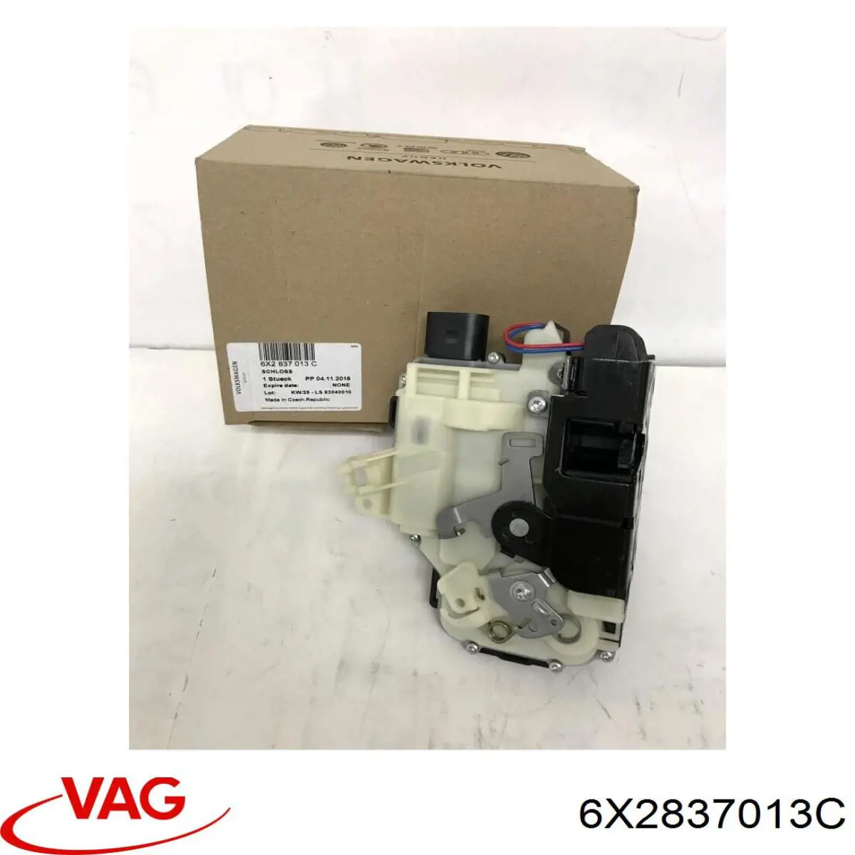 6X2837013C VAG Fecho da porta dianteira esquerda