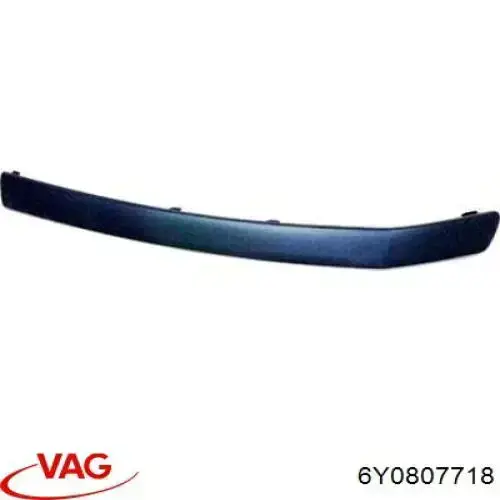 6Y0807718 VAG Placa sobreposta direita do pára-choque dianteiro