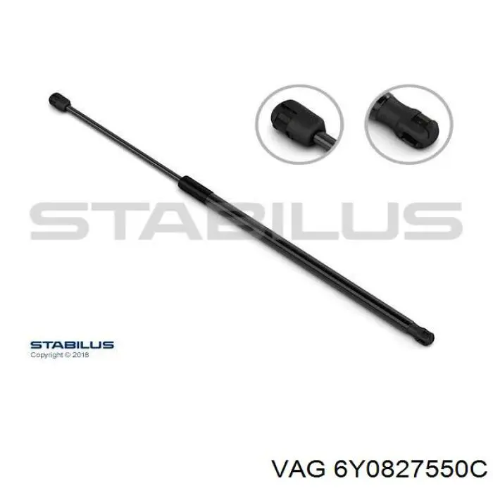 Compre 6Y0827550C VAG Amortecedor de tampa de porta-malas (de 3ª/5ª porta traseira)