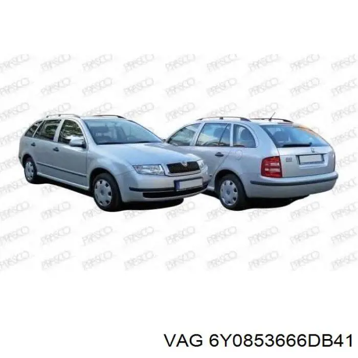 Compre 6Y0853666D VAG Grelha direita do pára-choque dianteiro