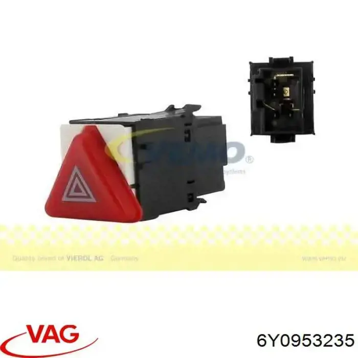 6Y0953235 VAG Botão de ativação do sinal de emergência