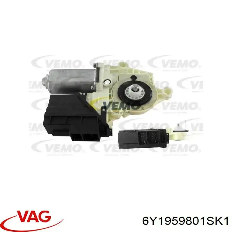 6Y1959801SK1 VAG Motor de acionamento de vidro da porta dianteira