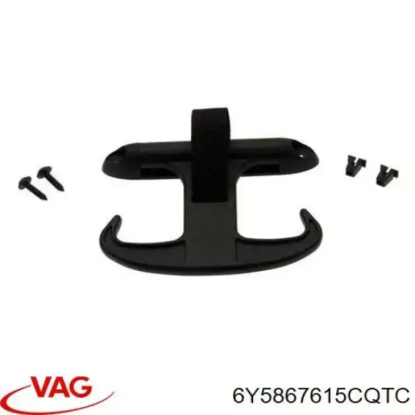 6Y5867615CQTC VAG Gancho para as bolsas da seção bagageira