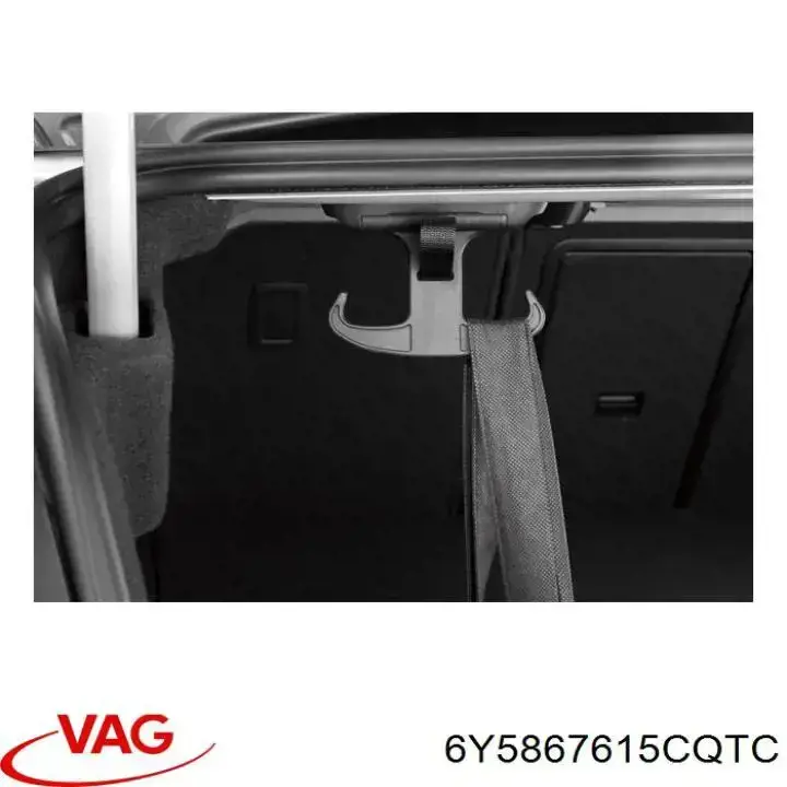 Gancho para as bolsas da seção bagageira VAG 6Y5867615CQTC preço, a partir de 22,77 USD