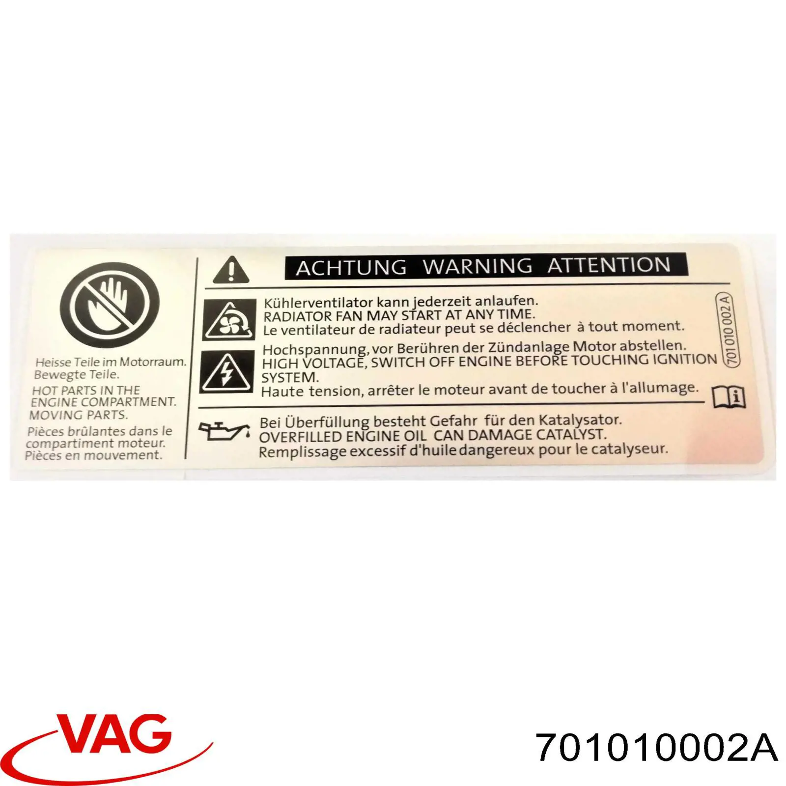 Etiqueta para o pára-lama dianteiro VAG 701010002AA preço, a partir de 13,19 USD