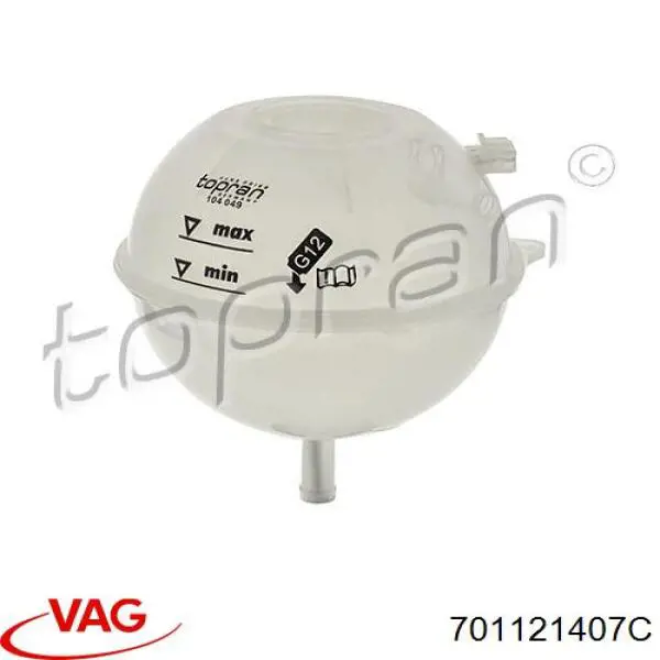 701121407C VAG Tanque de expansão do sistema de esfriamento