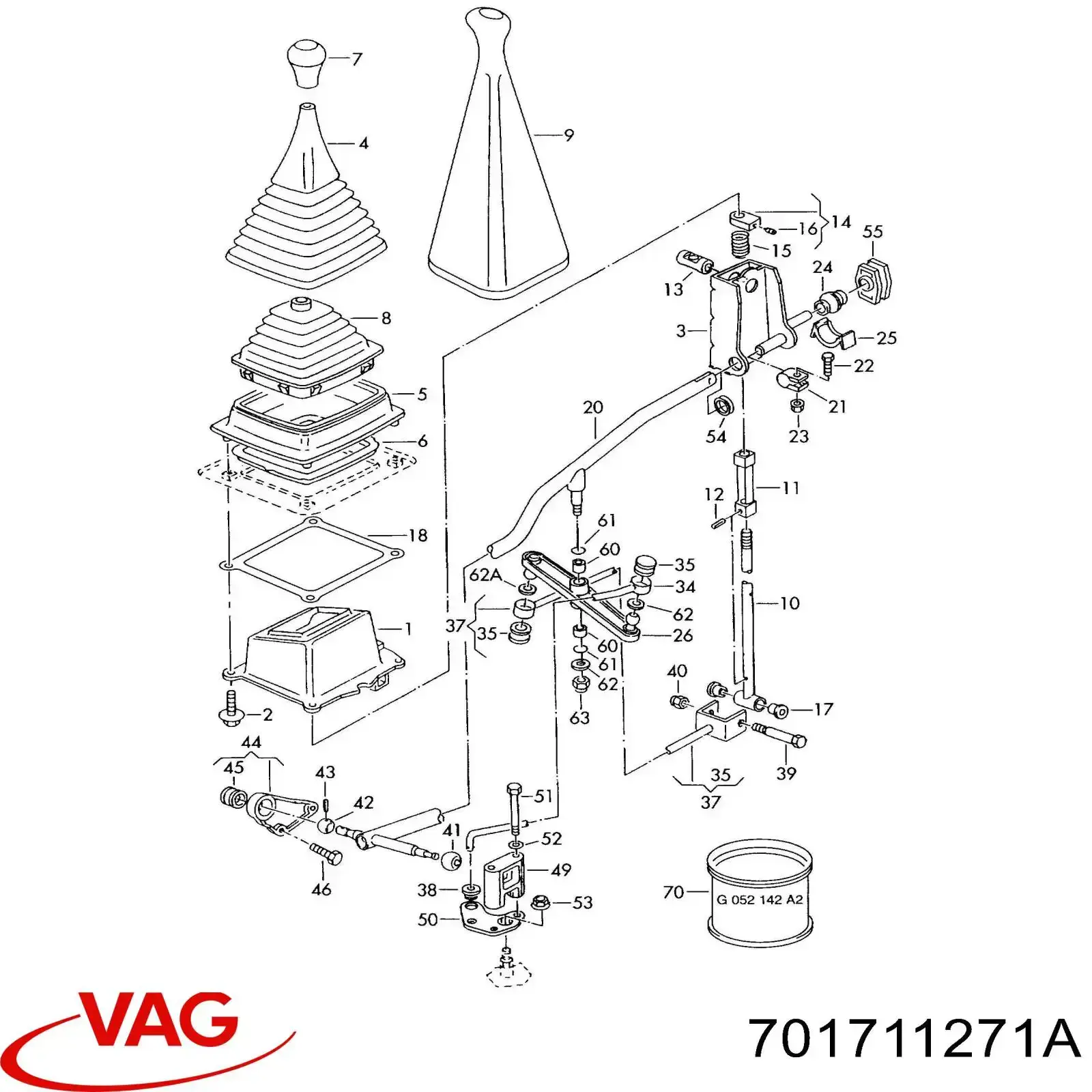 701711271 VAG Mecanismo de mudança (ligação)