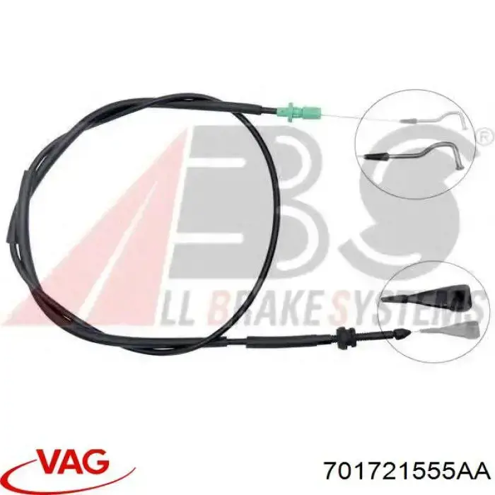 Compre 701721555AA VAG Cabo/pedal de gás (de acelerador)