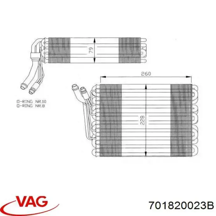 Vaporizador de aparelho de ar condicionado VAG 701820023B preço, a partir de 172,43 USD