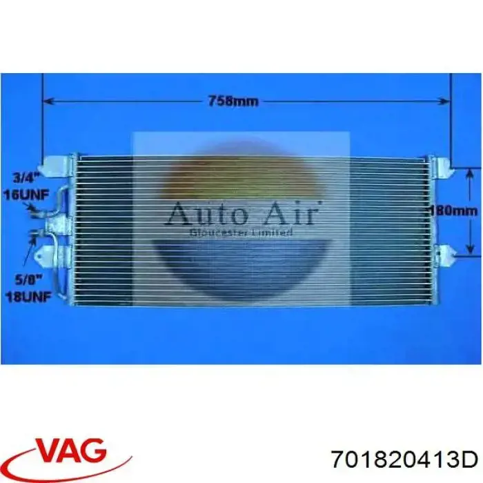 Compre 701820413D VAG Radiador de aparelho de ar condicionado