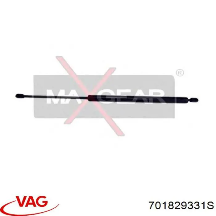 Compre 701829331S VAG Amortecedor de tampa de porta-malas (de 3ª/5ª porta traseira)