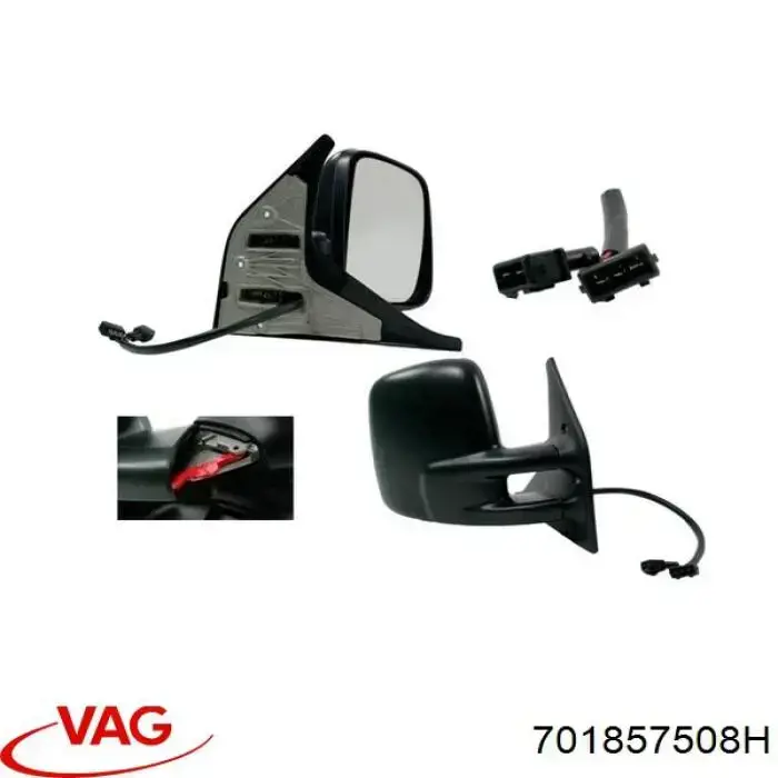 Espelho de retrovisão direito VAG 701857508H preço, a partir de 61,54 USD