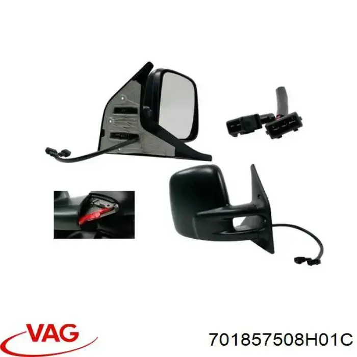 Compre 701857508H01C VAG Espelho de retrovisão direito