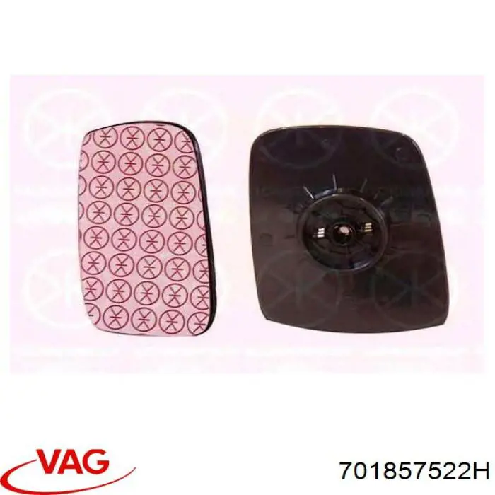 701857522H VAG Elemento espelhado do espelho de retrovisão direito