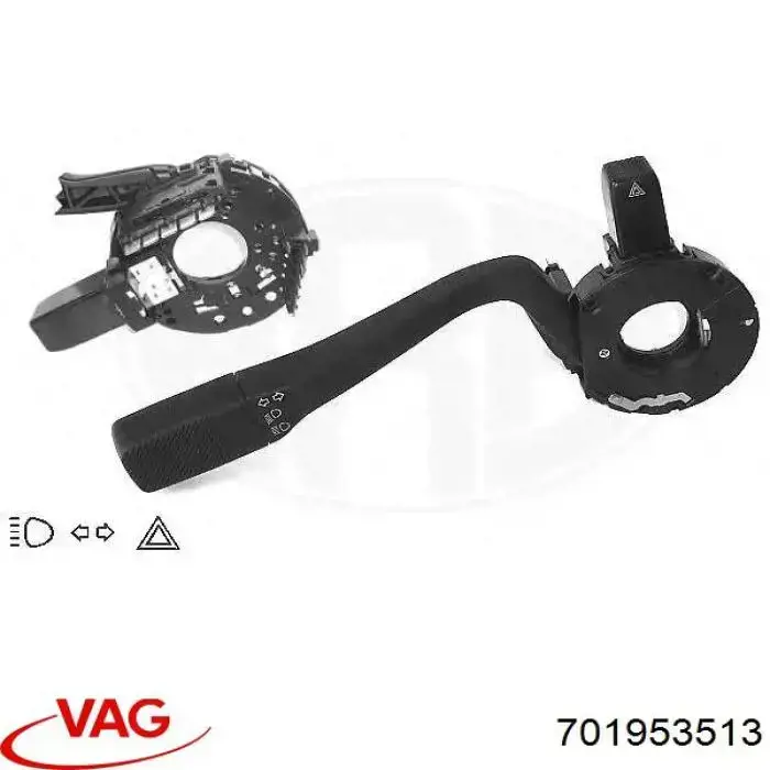 701953513 VAG Comutador esquerdo instalado na coluna da direção