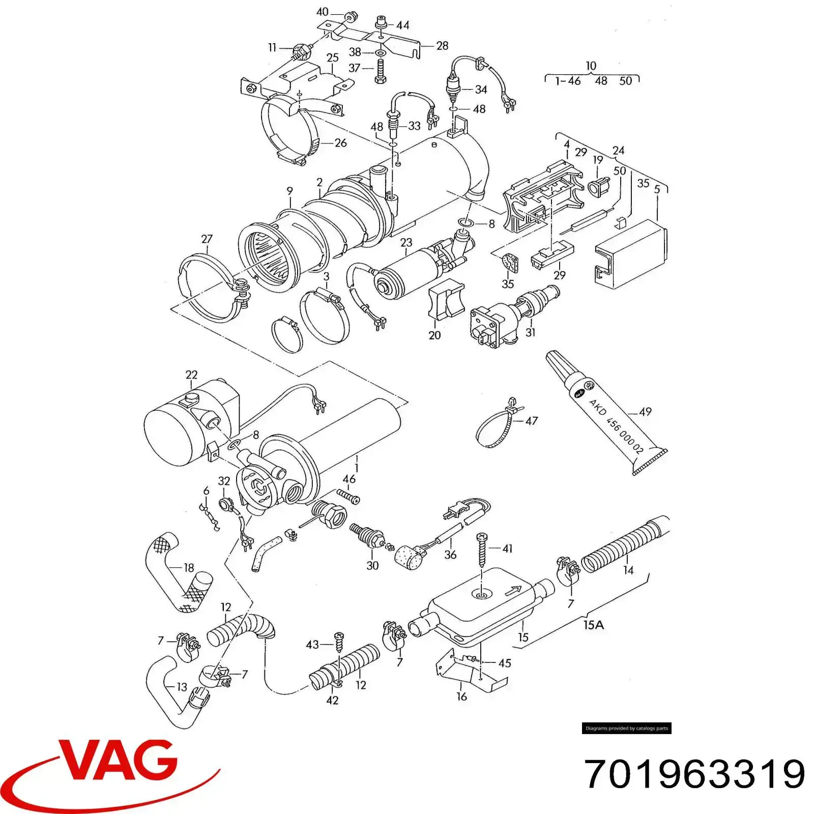 Compre 701963319 VAG Vela de incandescência