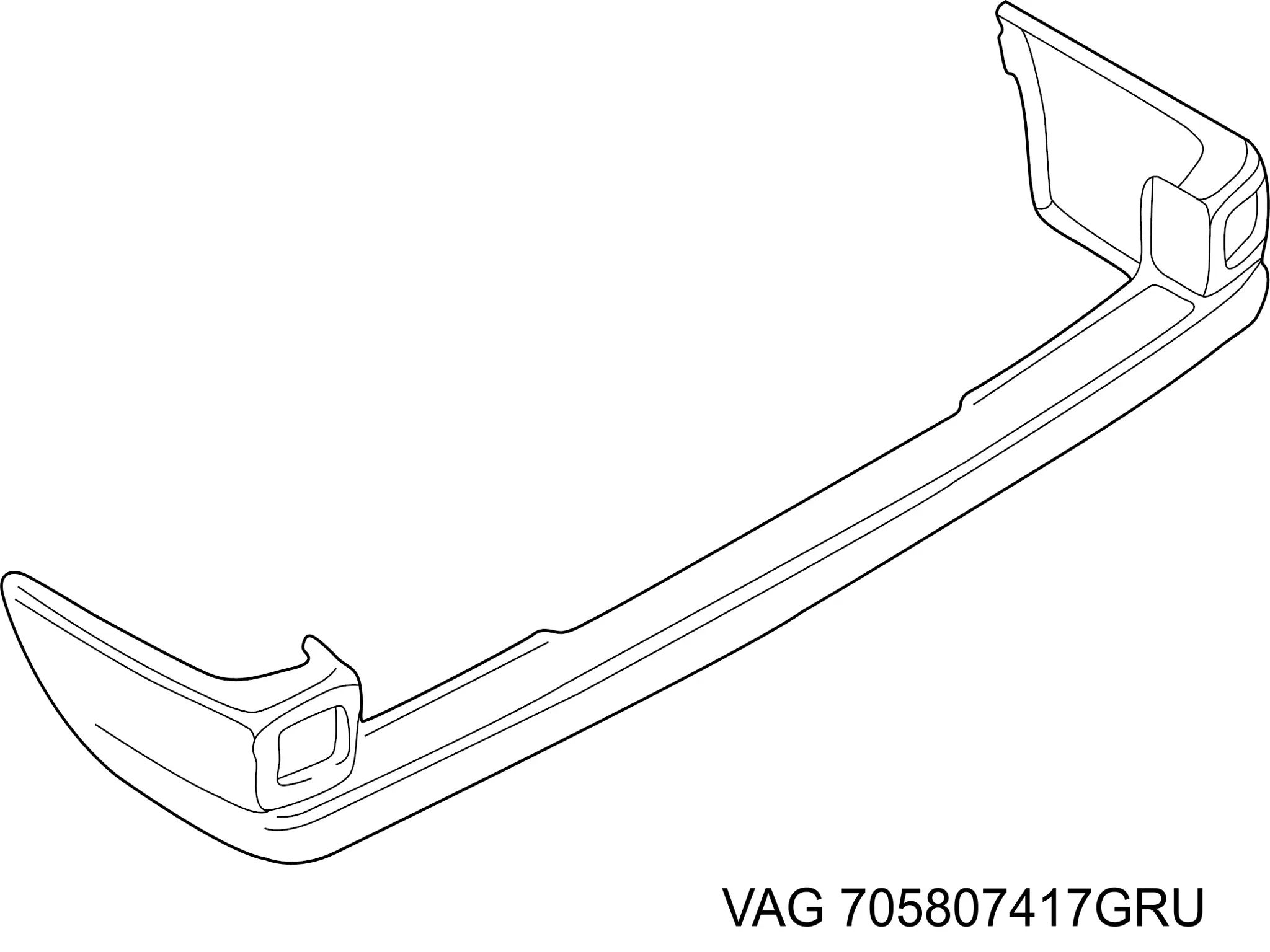 Compre 705807417GRU VAG Pára-choque traseiro