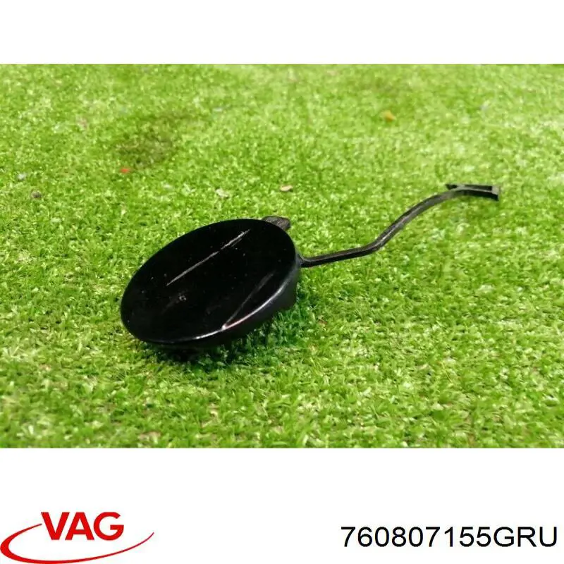 760807155GRU VAG Tampão dianteiro esquerdo do pára-choque do gancho de reboque