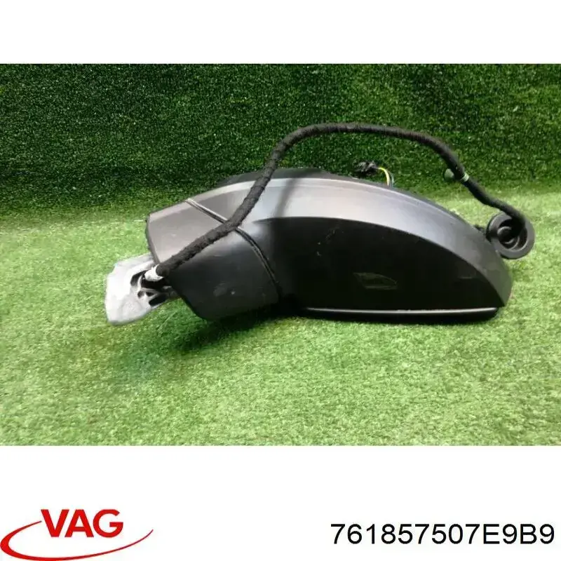 Caixa do espelho de retrovisão esquerdo 761857507E9B9 VAG
