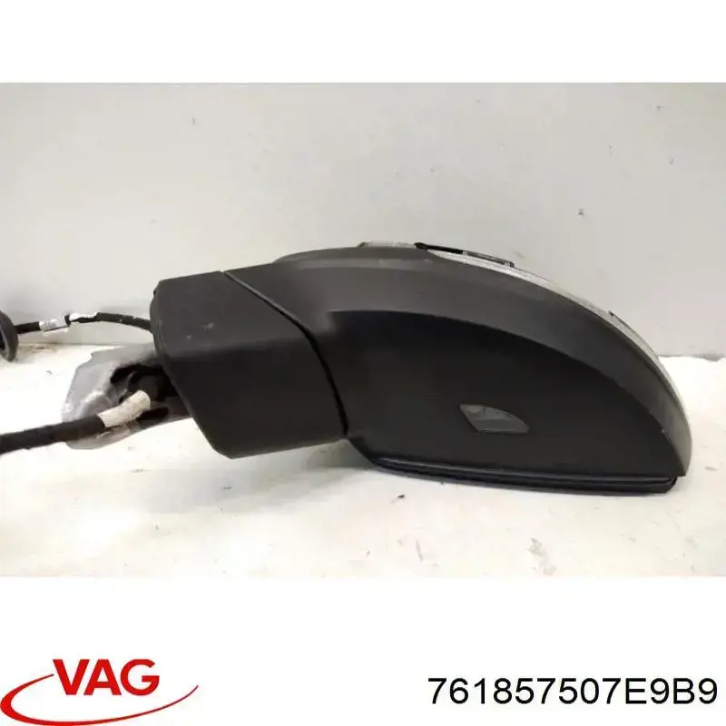 Caixa do espelho de retrovisão esquerdo 761857507E9B9 VAG
