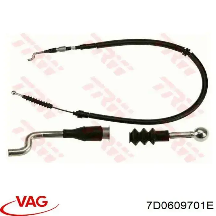 Compre 7D0609701E VAG Cabo traseiro direito/esquerdo do freio de estacionamento
