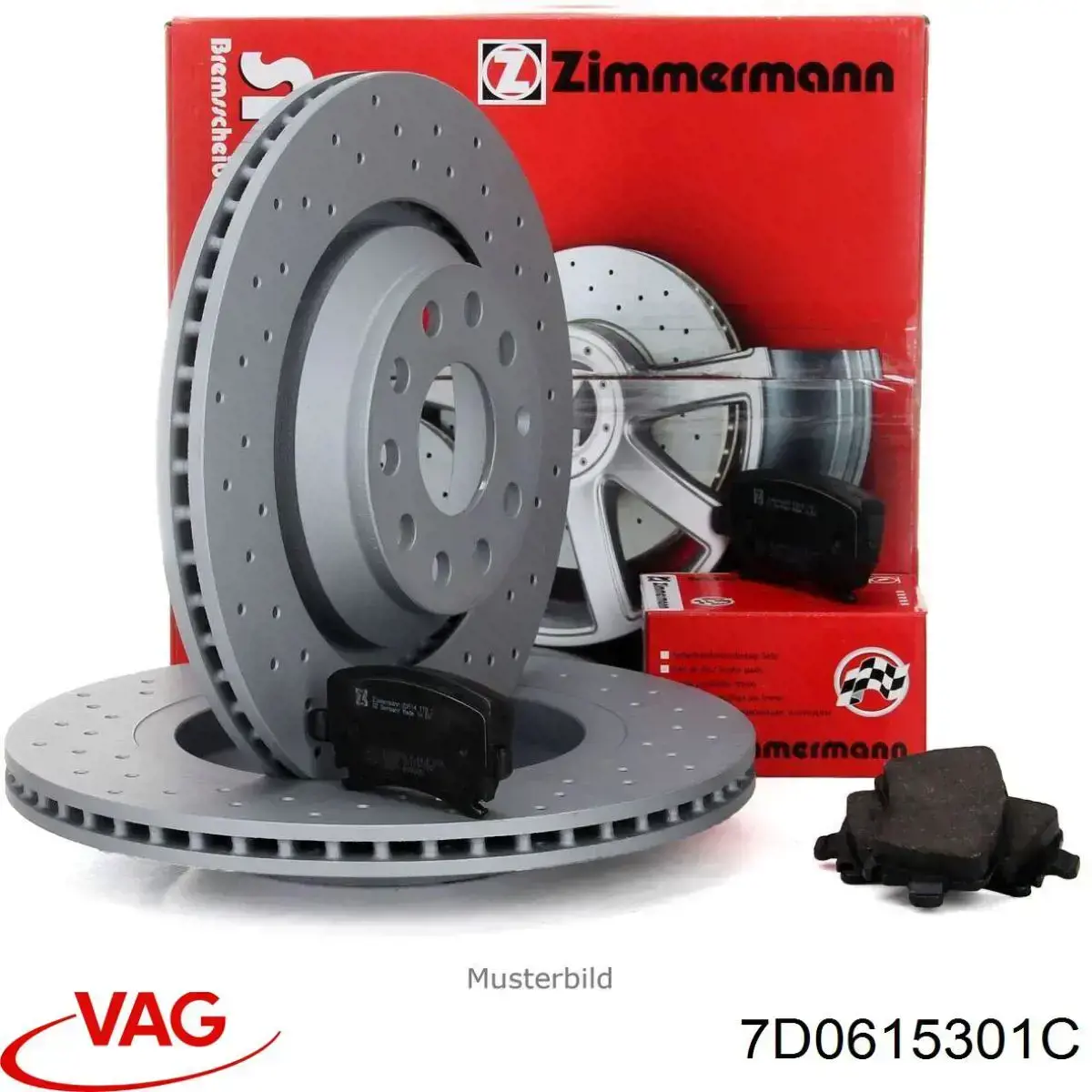 Compre 7D0615301C VAG Disco do freio dianteiro
