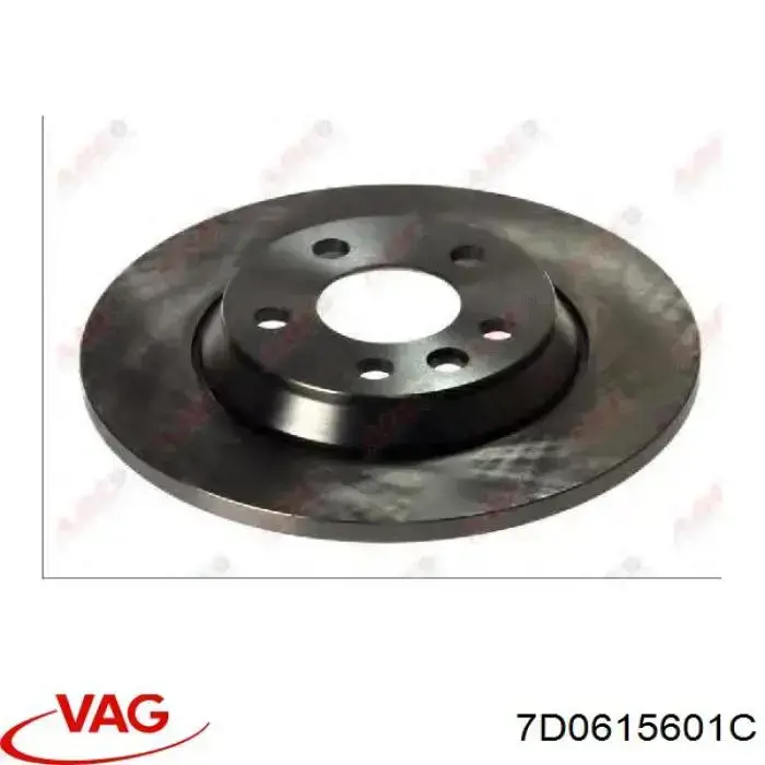 Compre 7D0615601C VAG Disco do freio traseiro