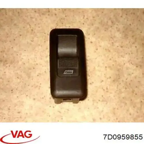 7D0959855 VAG Unidade de botões dianteira esquerda de controlo de elevador de vidro