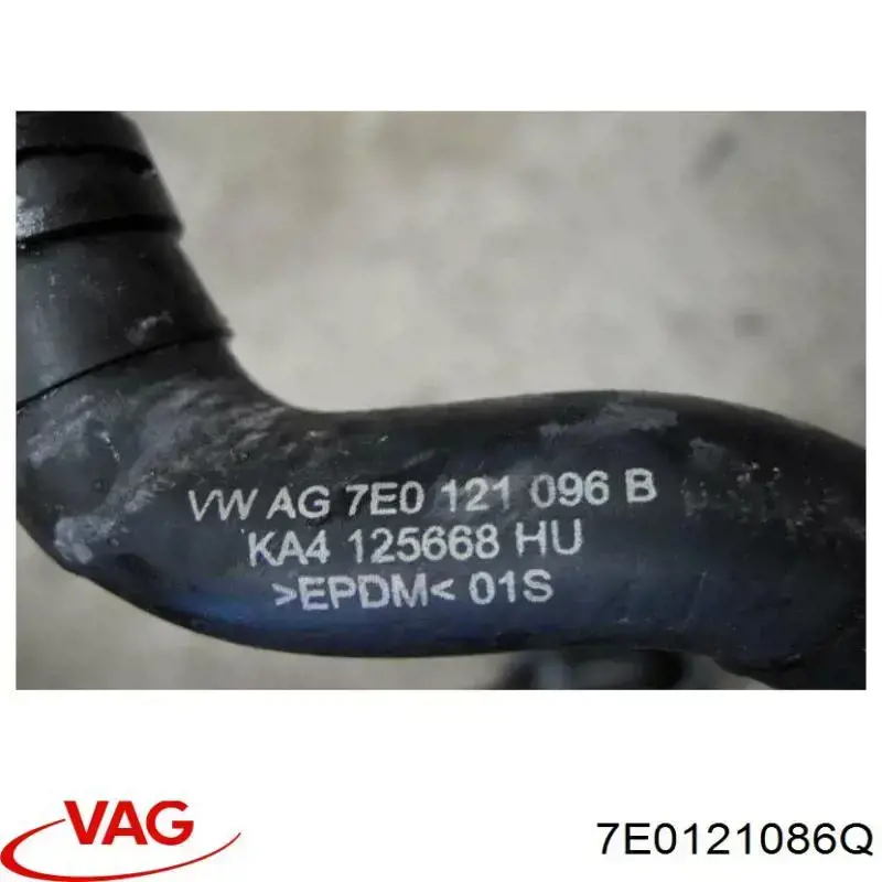 7E0121086Q VAG Mangueira (cano derivado) inferior do radiador de esfriamento