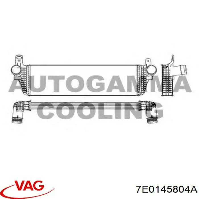 Radiador de intercooler VAG 7E0145804A preço, a partir de 161,74 USD