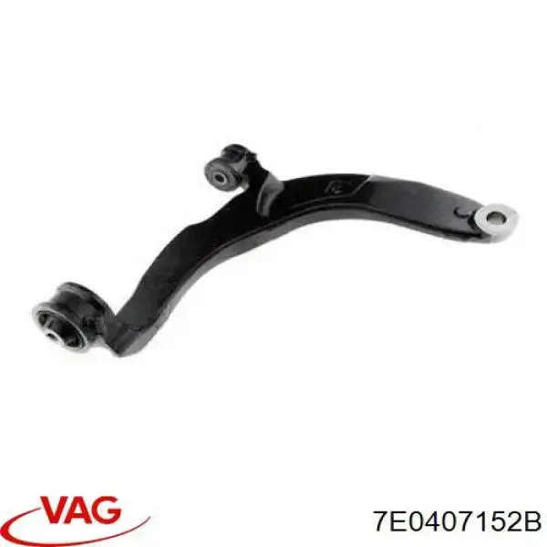7E0407152B VAG Braço oscilante inferior direito de suspensão dianteira