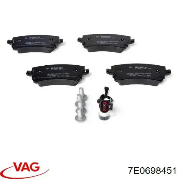 Compre 7E0698451 VAG Sapatas do freio traseiras de disco